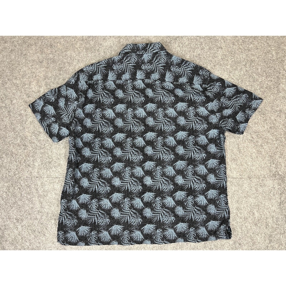 Nat Nast Shirt Mens XL Blue Silk Blend Button Short Sleeve Hawaiian - Picture 6 of 10